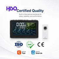 Station météo numérique intelligente WiFi Tuya avec écran LCD, thermomètre, hygromètre, contrôle par application, capteur de température et d'humidité