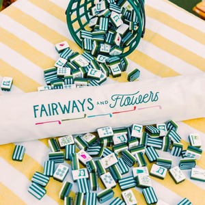 Juego de Fichas de Mahjong Americanas a Rayas <span class=keywords><strong>con</strong></span> Diseño de Campo de Golf y Patrón Floral, de Acrílico Moderno de Cuatro Capas, Personalizado al por Mayor - Product Image 3