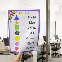 Portadocumentos Adhesivo Reposicionable, Reutilizable, de PVC, Multicolor, A3, A4, A5, para Pared de Vidrio, Oficina