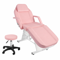 Table de massage pliable à vérin hydraulique, 360 °   Lit de salon inclinable et rotatif avec structure en acier pour institut de beauté, spa, hôpital