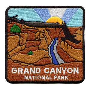 Custom Grand Canyon <strong>Hook</strong> and <strong>Loop</strong> Embroidered Badge Custom Iron on Nature Style Embroidery Patch for Clothing - Product Image 2