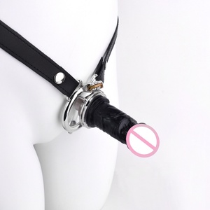 FRRK Male Chastity Belt Silicone <b>Dildo</b> Head Penis Cage Negative Cb Lock Chastity Cage Male Penis Lock Sex Toys - Product Image 3