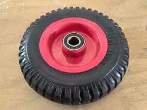 Pneu et roue de brouette pneumatique en caoutchouc de 10 à 16 pouces, sans chambre à air, avec une capacité de charge de 200 kg, pour chariot, tondeuse à gazon, chariot à main - Product Image 5