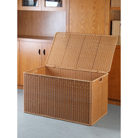 Boîte de rangement nordique en rotin en plastique Extra Large étanche pour Flip Tidy pour couette vêtements forme Rectangle