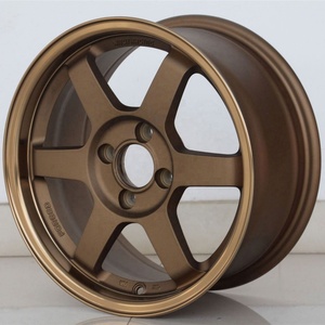 สำหรับรังสี <span class=keywords><strong>TE37</strong></span>ล้อแม็กสำหรับรถยนต์นั่งขนาด15นิ้วขอบล้ออัลลอยสำหรับรถแข่งโวลค์สีบรอนซ์ <span class=keywords><strong>TE37</strong></span><span class=keywords><strong>สี</strong></span>บรอนซ์ขนาด4*100 - Product Image 2