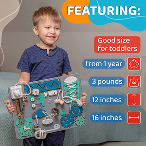 Miễn Phí Mẫu Tự Nhiên Bằng Gỗ Bận Rộn Ban Montessori Liệu Didact Bằng Gỗ Figurines Jouets Montessori En Bois 0-3 Mois - Product Image 4