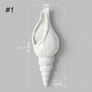 Moderne In Ceramica Bianca <span class=keywords><strong>Conchiglia</strong></span> di Mare <span class=keywords><strong>Conchiglia</strong></span> <span class=keywords><strong>Vaso</strong></span> di Fiori Appeso A Parete Della Decorazione Della Casa Soggiorno Sfondo Parete Decorata <span class=keywords><strong>Vaso</strong></span> - Product Image 6
