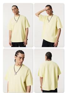 Camisetas <span class=keywords><strong>de</strong></span> Algodón Grueso <span class=keywords><strong>de</strong></span> 235g con Estampado Hip Hop Personalizado para Hombre, Diseño Italiano, Fabricantes <span class=keywords><strong>de</strong></span> Camisetas con Logotipo Personalizado para <span class=keywords><strong>Ropa</strong></span> Deportiva - Product Image 3