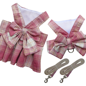 Conjunto de Ropa para Mascotas F19, Diseño Sencillo y Ecológico de Poliéster, Vestido de Princesa para Perros y Gatos, Arnés y Correa, Falda JK, Otoño-Invierno - Product Image 3