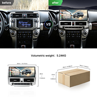 Cadre d'autoradio Android Youducar 12,3 pouces pour unité principale de navigation pour 4Runner 2007-2021 avec CarPlay sans fil pour tableau de bord