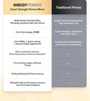 Système de gym à domicile FRS Smart Fitness Mirror avec partage multi-comptes, cours vidéo professionnels, entraînement complet du corps