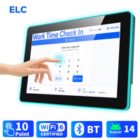 Nueva Tableta Android con Pantalla Táctil de 10 Puntos Rockchip, Soporte de Pared con POE, WiFi 6, LED RGB, Compatible con Android 14 APK, Panel Comercial