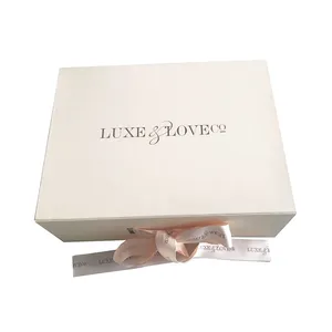 Accept Custom Logo white fairy dresses old fashion children bridesmaid luxury packaging boxes