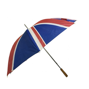 <strong>Uk</strong> Flag Patten Print Semi-automatic Opening Long Straight Shank Design <strong>Umbrella</strong> - Product Image 4