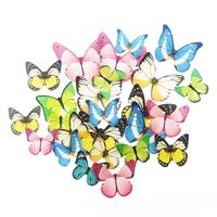 Feuilles de glaçage en forme de papillon en gros populaires papier à sucre comestible 40 pièces/boîte papier d'imprimante comestible pour gâteau