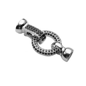 Precio de fábrica, cierre de plata 925 con forma de corazón y circonita para joyería, cierres para collares, oro de 14k, cierre para pulsera de perlas DIY para la fabricación de joyas - Product Image 1