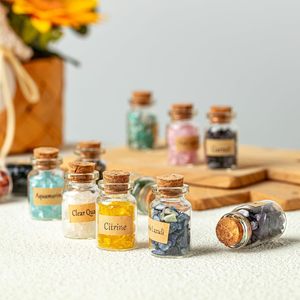 Botella de los Deseos con Virutas de Cristal Natural, Piedras Semipreciosas Irregulares, Botella de Cristal Curativa, Otras Artesanías de Cristal - Product Image 2
