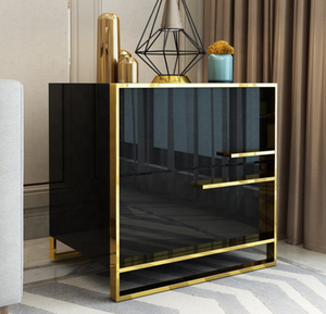 Kim loại khung gương đầu giường bên bàn đêm đứng vàng sang trọng giá rẻ Antique trắng đen đồ nội thất nhà đồ nội thất phòng ngủ - Product Image 2