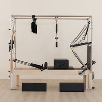 Table de Pilates Reformer Trapeze en Bois d'Érable pour Équipe Professionnelle, Reformer Cadillac 3-en-1 Conçu pour l'Entraînement Professionnel