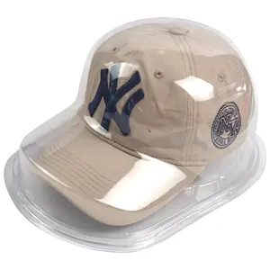 Günstige wasserdichte Kunststoff Snapcap Verpackung Transparente Blister Clam shell für Baseball Caps Hip Pop Hüte Vitrine Halter