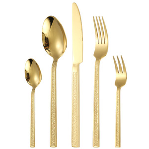Stainless Steel Cutlery <b>Set</b> Knife Fork Spoon Western Steak Dinnerware For Restaurants Hotels Party Use Solid Color Pattern - Product Image 5
