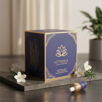 Boîte d'emballage de maquillage en carton blanc avec logo personnalisé en feuille d'or rose, pliable, pour la vente au détail de cosmétiques