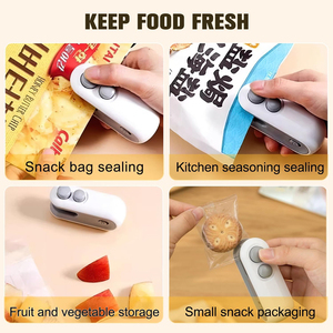 <span class=keywords><strong>Mini</strong></span> Selladora de Bolsas Portátil de Mano Recargable por USB con Clip <span class=keywords><strong>Sellador</strong></span> Térmico para Bolsas de Plástico de Alimentos con Cuchilla <span class=keywords><strong>Sellador</strong></span> <span class=keywords><strong>al</strong></span> Vacío - Product Image 5