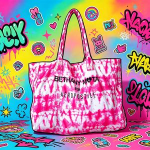 Cotton Canvas Shopping Tie-dye Tote Bag For Students Reusable Foldable with Pocket Fashion <b>Handbag</b> Pouch Bag Beach Bag - Product Image 5