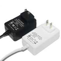Adaptateur de cordon d'alimentation CC 24V 2A Prise US vers connecteur mâle CC 5,5*2,1 mm/5,5*2,5 mm Câble d'alimentation Prise jack d'alimentation CC