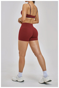 Women Yoga Set Adjustable Straps Sports Bra Butt Lifting Gym Shorts Elastic Activewear <b>Tummy</b> <b>Control</b> Fitness Workout Suit - Product Image 6