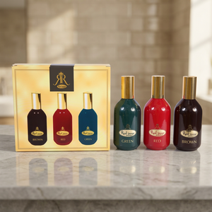Parfums Nayaab, assortiment de 3 pièces (brun, rouge, vert), vaporisateur de parfum de 120 ml, parfum floral, luxe, longue durée, respectueux de la peau, unisexe - Product Image 5