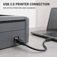 Kabel Printer USB 2.0 AM ke BM Kabel Data Kecepatan Tinggi untuk Printer Scanner