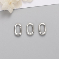 YML & Fermoir à ressort ovale épais en argent sterling S925, connecteur universel solide pour bijoux DIY, apprêts en argent