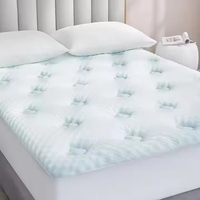Matelas pliable 3D à pression d'air, surmatelas en mousse de gel de bambou personnalisé, hypoallergénique, coussin doux avec poches profondes pour lits d'hôpital