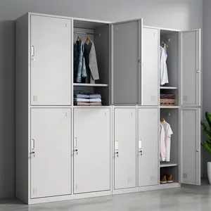 2 Doors Locker Steel Customized Puertas Estanteria Over The Out Door Storage cabinet Office File Cabinet With 4 Shelves