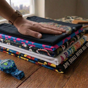 Maglietta a maniche corte stampata in puro cotone, stile street trendy, modello <span class=keywords><strong>APE</strong></span>, per uomo e <span class=keywords><strong>donna</strong></span>, versione limitata. - Product Image 2