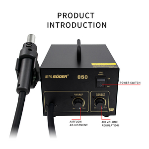 Estación <span class=keywords><strong>de</strong></span> Retrabajo <span class=keywords><strong>SMD</strong></span> <span class=keywords><strong>de</strong></span> 600W con Temperatura Constante Ajustable <span class=keywords><strong>Pistola</strong></span> <span class=keywords><strong>de</strong></span> <span class=keywords><strong>Calor</strong></span> <span class=keywords><strong>para</strong></span> Soldadura con Soplador <span class=keywords><strong>de</strong></span> Aire Caliente Digital BGA Certificada CE - Product Image 5