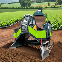 LANE Grand retourneur de compost pour boues, équipement de compostage industriel, machine à pailler à vendre