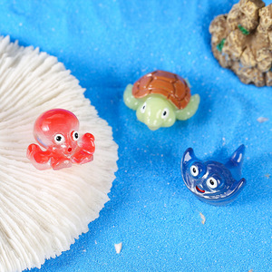 Figurines miniatures en résine d'animaux marins, décorations d'aquarium, étoile de mer, tortue, pieuvre, ornement de bureau - Product Image 2