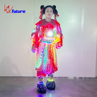 Costume de scène lumineux LED Nezha, guerrier de la mythologie chinoise, pour festival, concert, fête, défilé, cosplay, spectacle