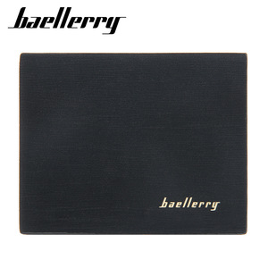 กระเป๋าสตางค์แบบสั้นสำหรับผู้ชายแบรนด์ Baellerry สีดำ ช่องใส่บัตรหลายช่อง ดีไซน์ทันสมัย ทรงแนวนอน ใช้ได้ทุกวัน - Product Image 5