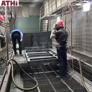 大型焊接钢制品机械刮板磨料回收工艺手动喷砂室