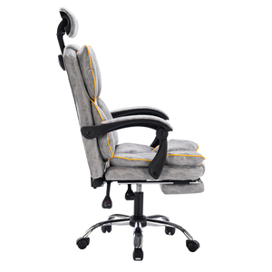 Silla Giratoria Ergonómica Moderna de Cuero PU con Respaldo Alto, Cómoda Silla Ejecutiva de Oficina de Lujo con Reposapiés - Product Image 4