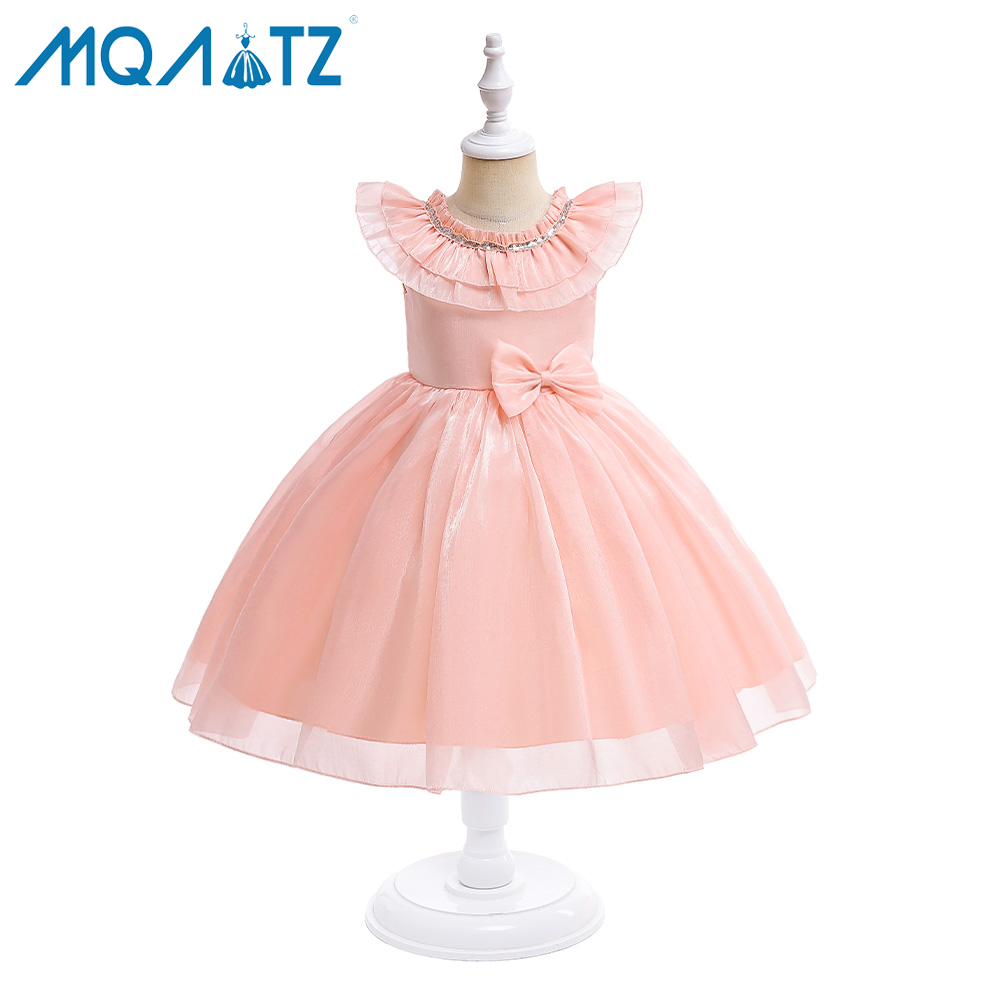 MQATZ Organza Dress with Bow - Perfect for Kids' Parties