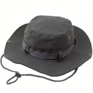 Chapeau de pêcheur uni personnalisé avec logo imprimé en sérigraphie, idéal pour l'extérieur, l'escalade, la pêche, le safari, les voyages décontractés et le cyclisme - Product Image 5