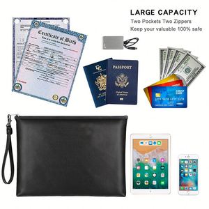 CUSTOM Double Pack Fireproof <b>Document</b> <b>Bags</b> Online Wholesale Hot Selling Waterproof Money <b>Bag</b> with Zipper - Product Image 4