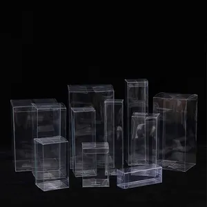 Benutzer definiertes Logo gedruckt Matt Frosted Clear Transparent PET Durchsichtig PVC Kunststoff Faltbare Faltbare Kunststoff Display Box