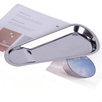 Plateau en acier inoxydable 304, plat en forme d'éventail, repose-cuillère, pinces à nourriture, pinces de buffet dorées, porte-couverts, assiette, compatible micro-ondes