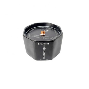 Grandes bougies en cire de <span class=keywords><strong>soja</strong></span> Lavande Bougie octogonale en céramique de luxe Bougies parfumées décoratives avec mèches en bois craquelées crépitantes - Product Image 2