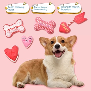 Sevgililer günü serisi PP malzeme olmayan su geçirmez Pet peluş temizlik Bite dayanıklı ses oyuncaklar dekompresyon Molar köpek oyuncaklar - Product Image 3